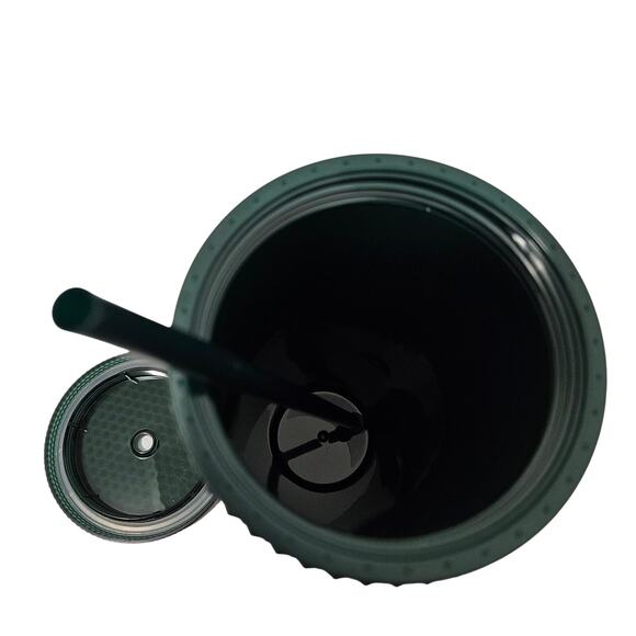 Starbucks 2022 Dark Green Soft Touch Matte Studded Venti 24 OZ Tumbler New - Picture 5 of 5